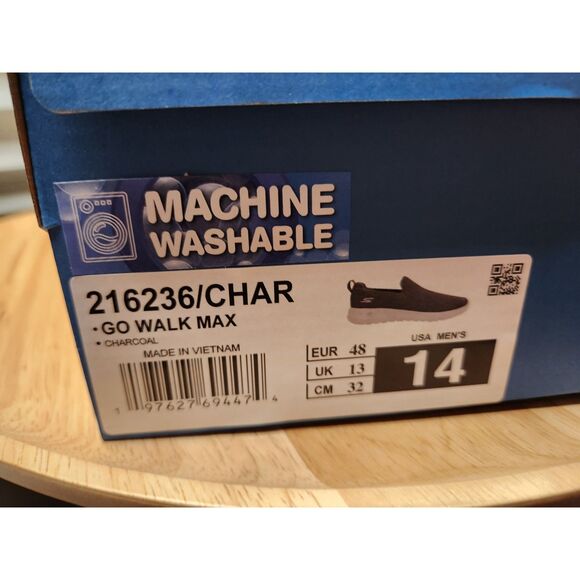 Skechers Performance Go Walk Max Gen 5 Cushioning Charcoal Mens 14 - Picture 6 of 8